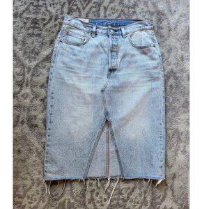 Levi's Denim A-Line Skirt with Frayed Hem